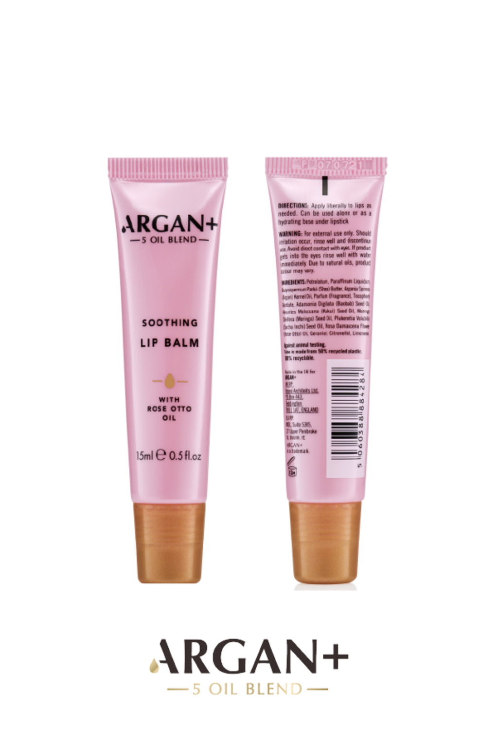 ARGAN + Gül Yağı İçeren Nemlendirici Dudak Balmı 15ml