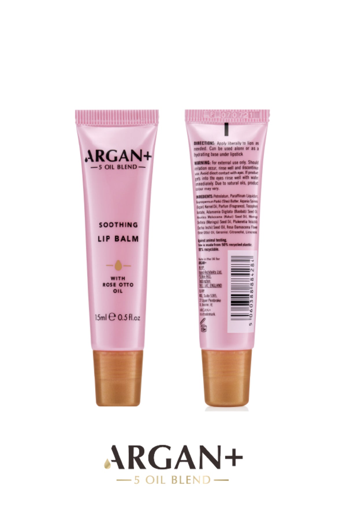 ARGAN + Gül Yağı İçeren Nemlendirici Dudak Balmı 15ml