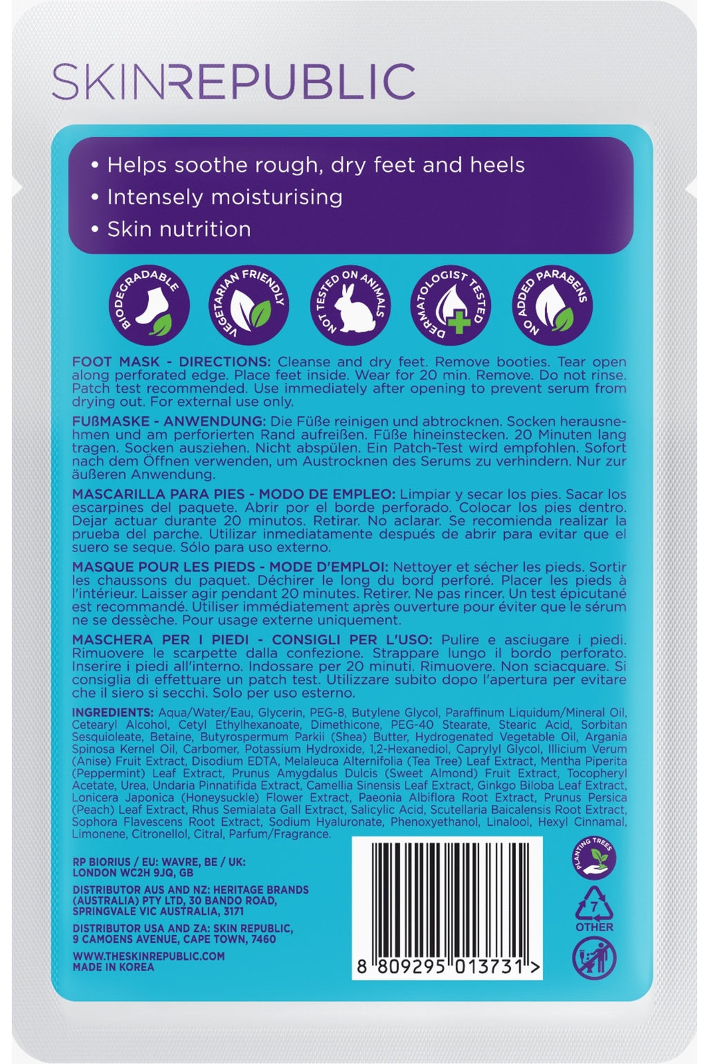 Onarıcı Ayak Bakım Maskesi