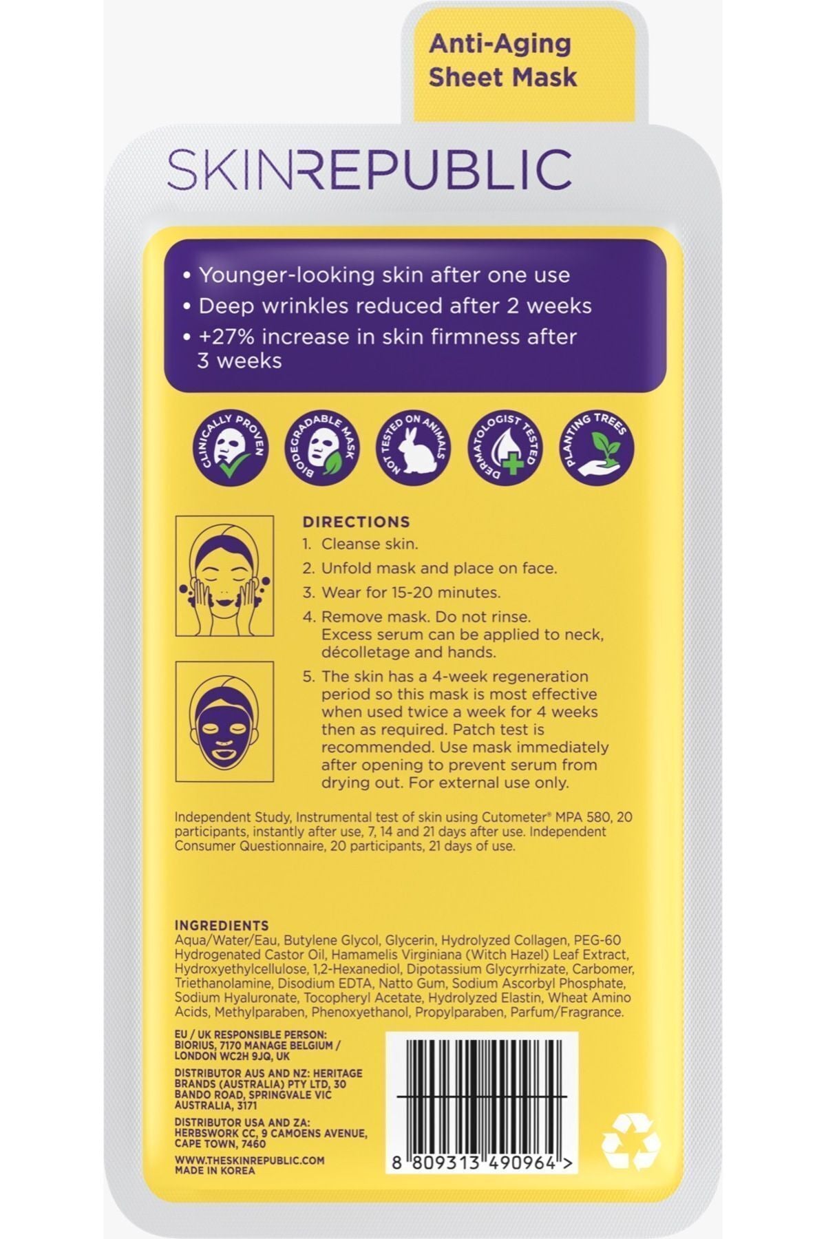 Kolajen Infüzyon Yüz Maskesi