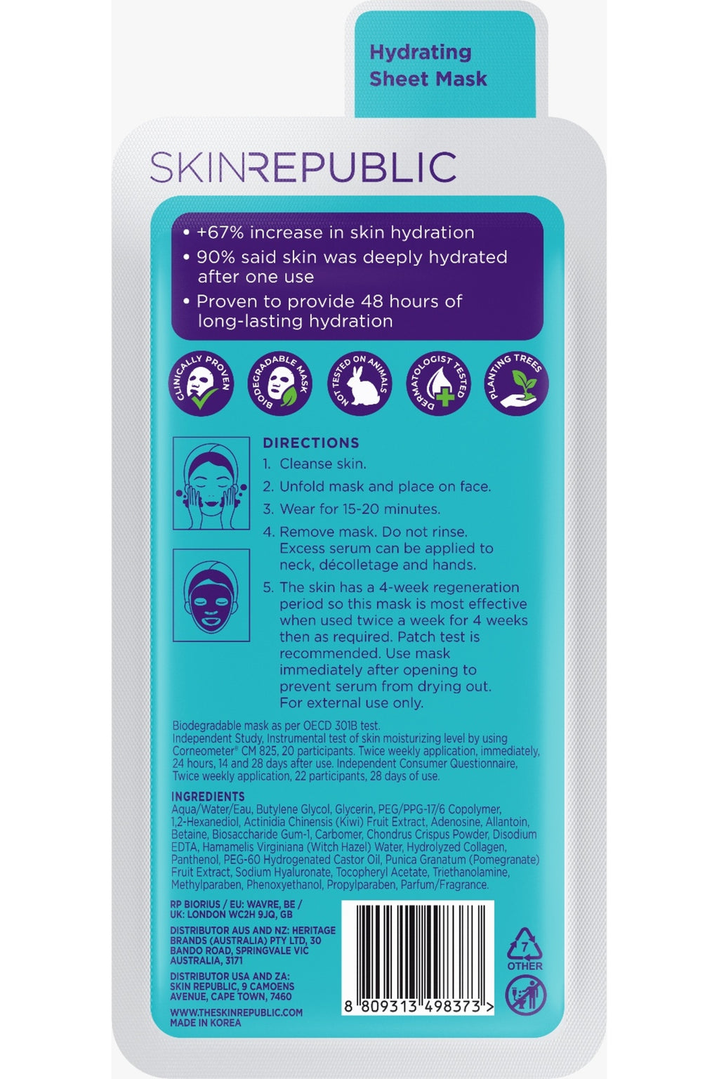 Hyalüronik Asit Kolajen Yüz Maskesi