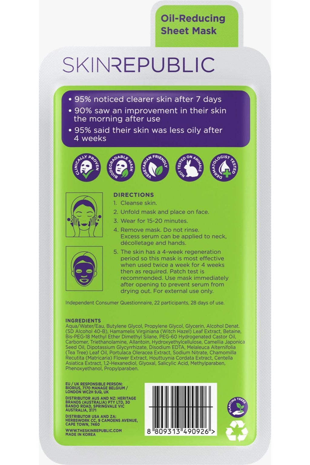 Gözenek Sıkılaştırıcı Yüz Maskesi