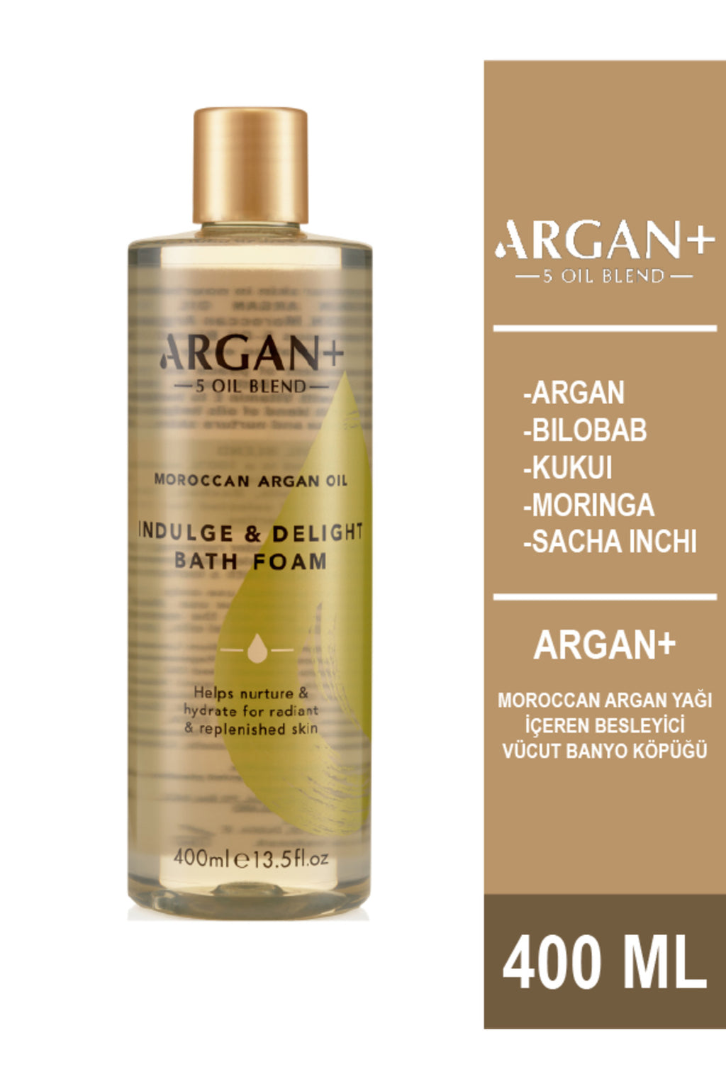 ARGAN + Moroccan Yağı İçeren Besleyici Vücut Banyo Köpüğü 400ml