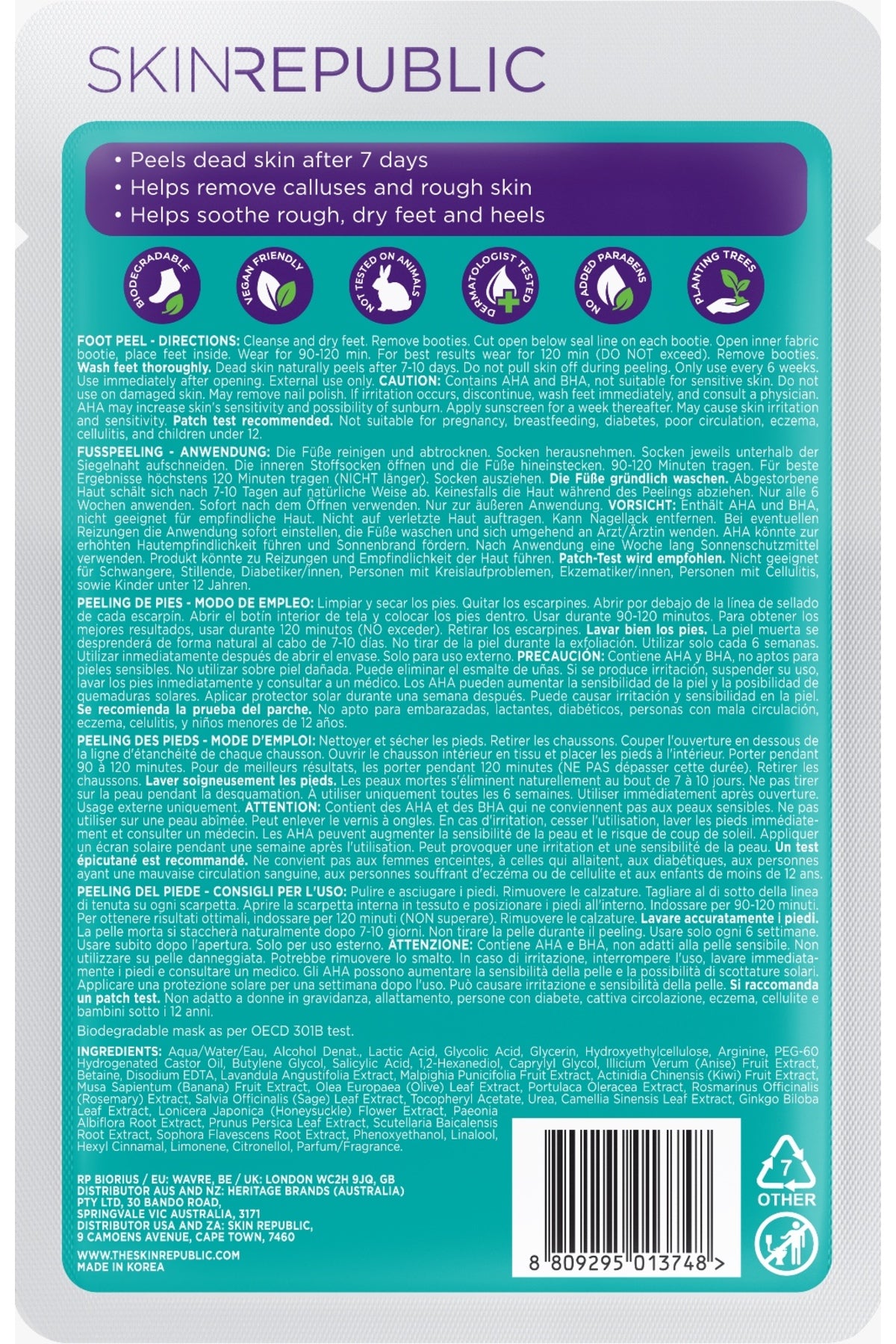 Peeling Etkili Yenileyici Ayak Maskesi